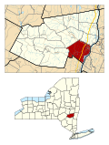 Greene County NY Catskill town highlighted
